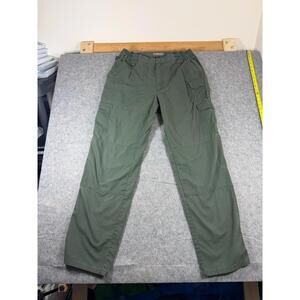 5.11 Tactical Pants Mens 34x34 Green Cargo Pocket Work Wear Outdoors